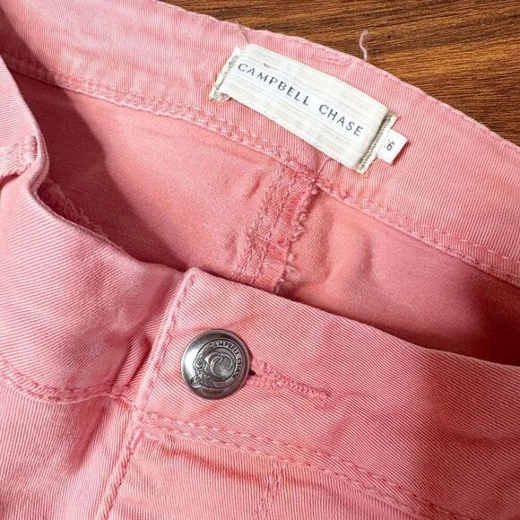 Campbell Chase Pink Coral Mid-Rise Stretch Skinny Jegging Jeans Women’s Size 26 - Picture 4 of 8